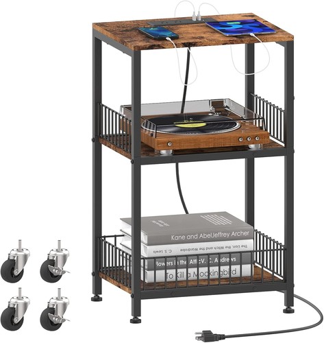 Tier end table - table, w/charging