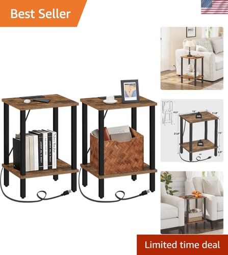 Stylish end table with usb - stylish,