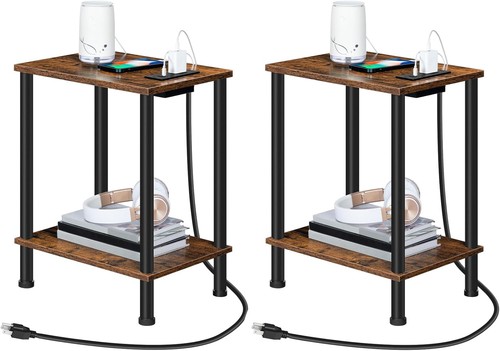 Side table with charging - side,