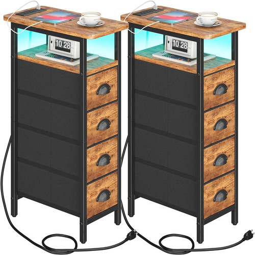 Nightstand set with charging - nightstand,