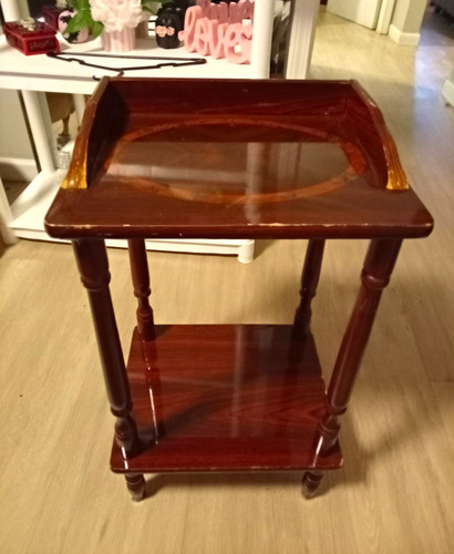 Dark wood rectangular end - wood,